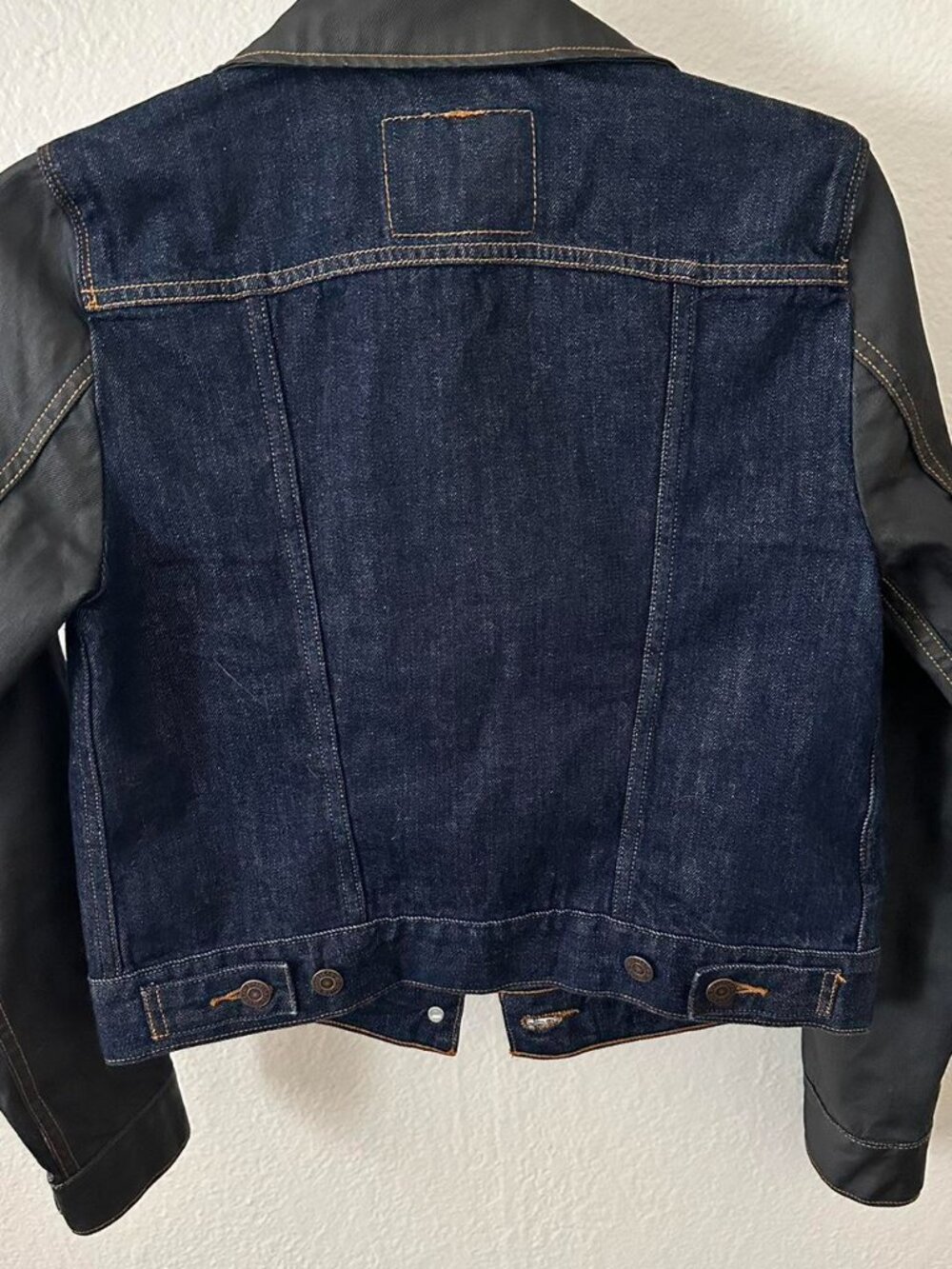 Womens Levi’s Jean and Faux Leather Jacket Medium New Without Tags - Picture 2 of 11